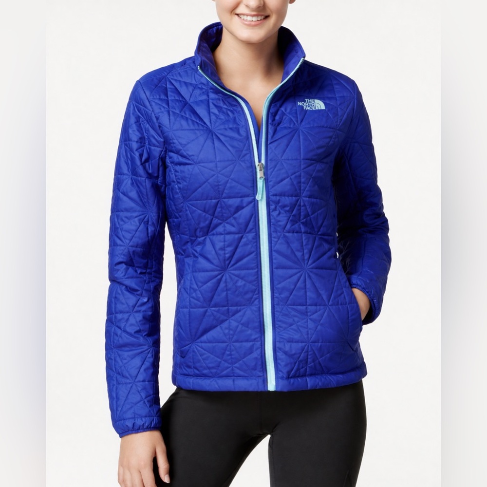 North Face Tamburello Quilted Jacket Blue Small Lightweight Puffer Coat